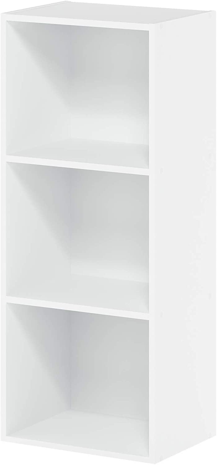 Bookshelf: White 3-Tier Open Shelf Bookcase