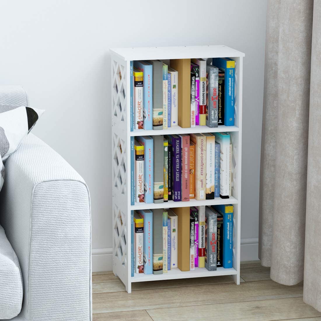 Bookshelf: White 3 Tier Kids Small Bookshelf