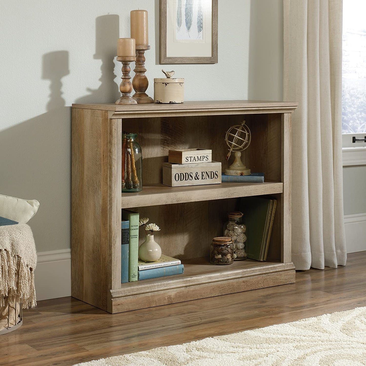 Bookshelf: Wooden 2-Shelf Bookcase