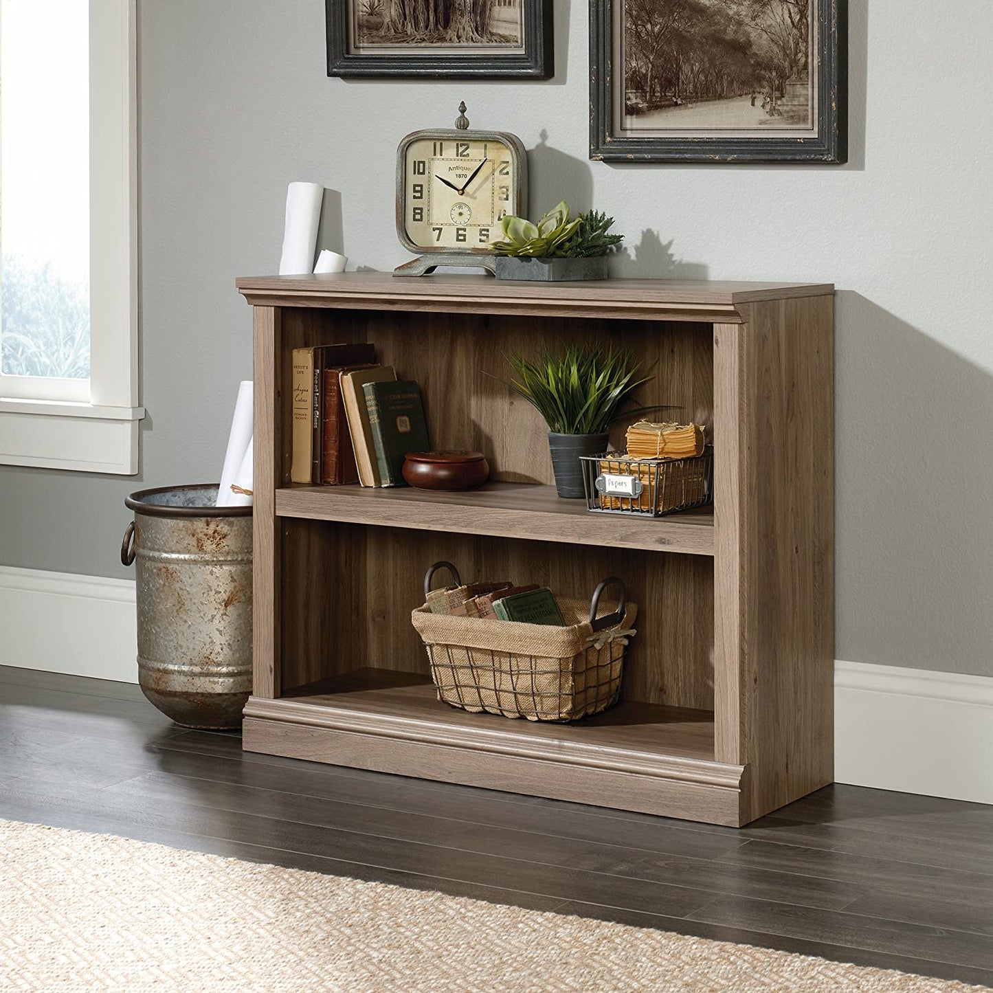 Bookshelf: Wooden 2-Shelf Bookcase