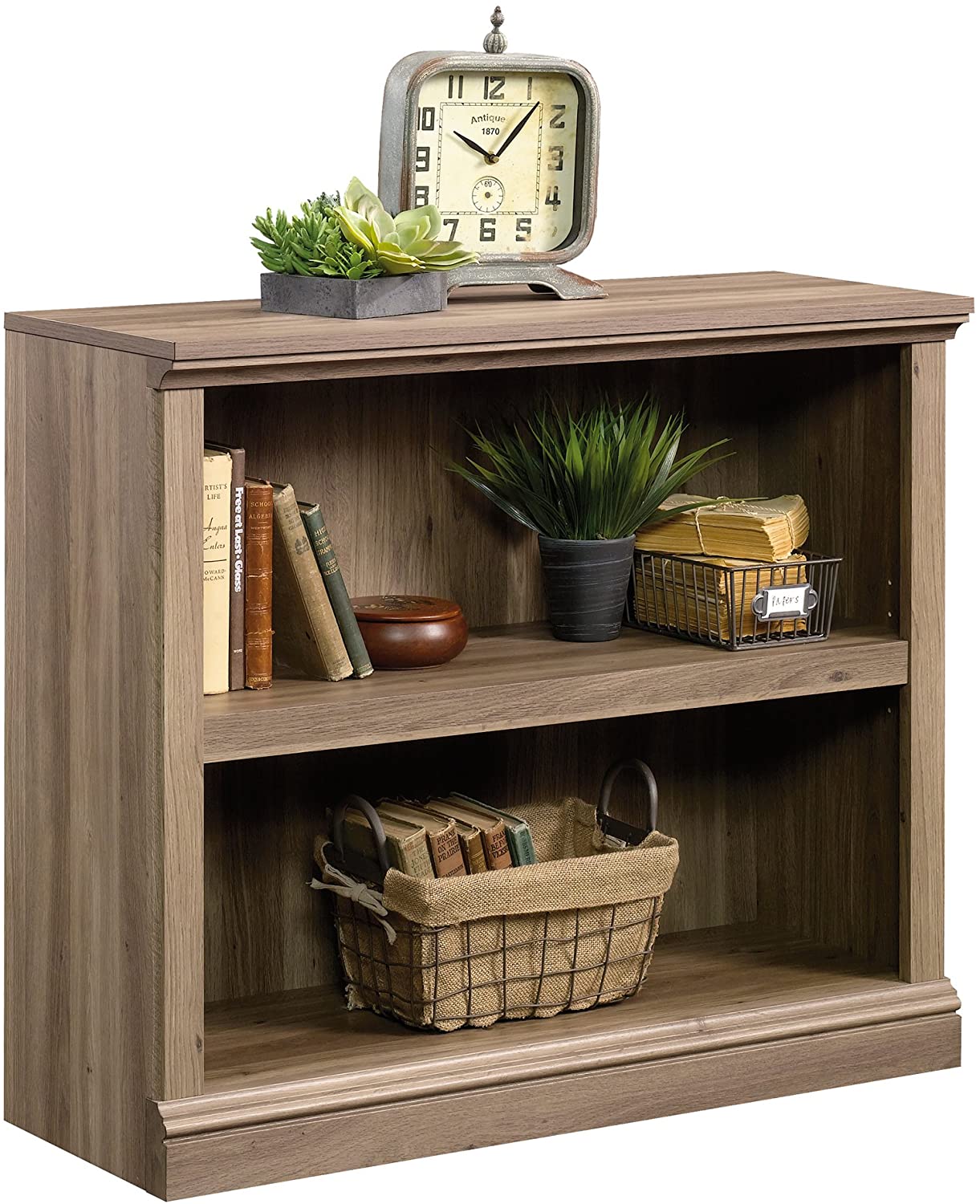 Bookshelf: Wooden 2-Shelf Bookcase