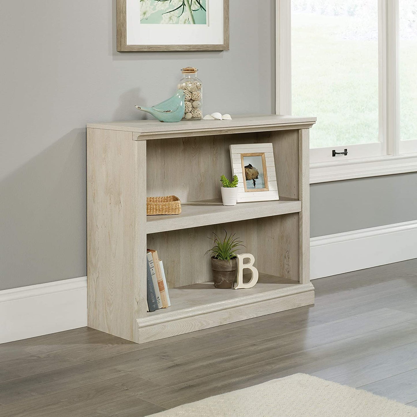 Bookshelf: Wooden 2-Shelf Bookcase
