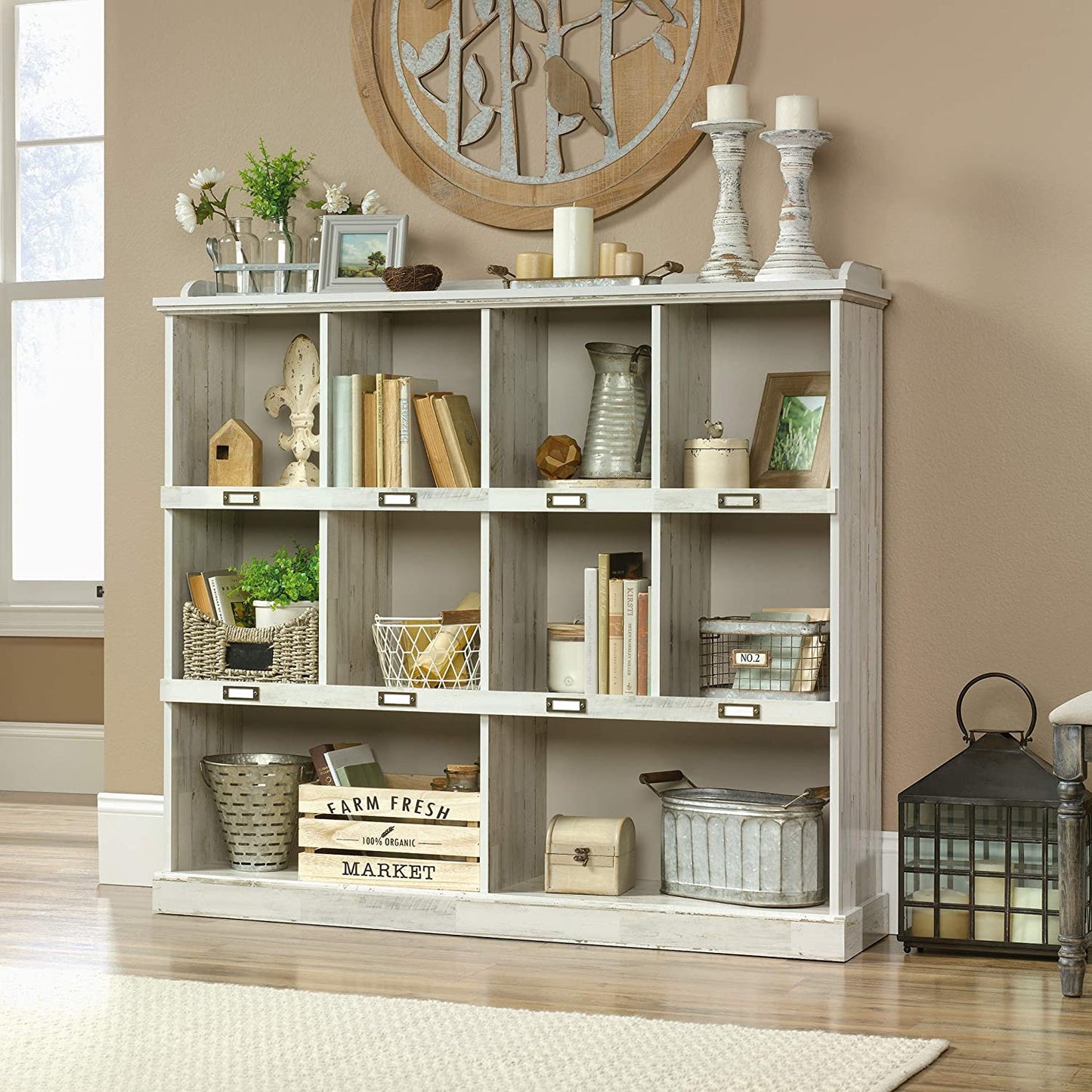 Bookshelf: Wooden Oak Finish Bookcase