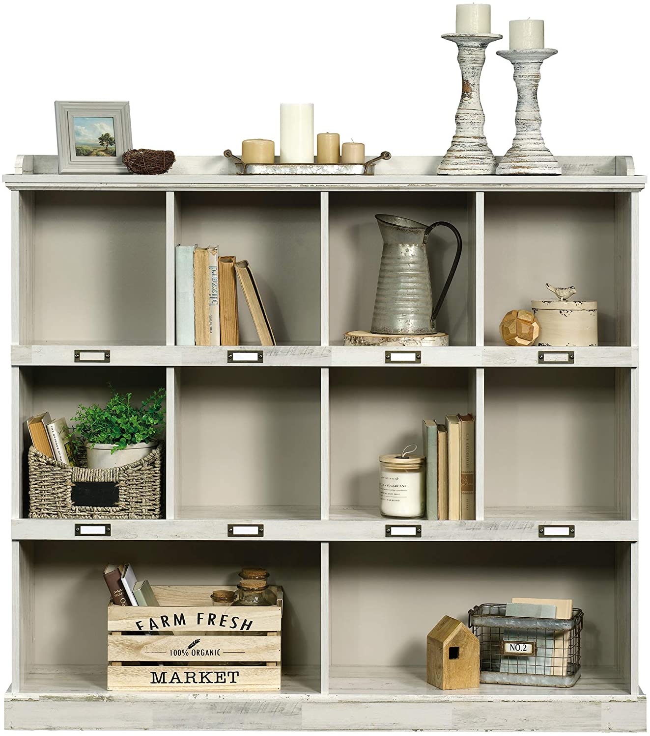 Bookshelf: Wooden Oak Finish Bookcase