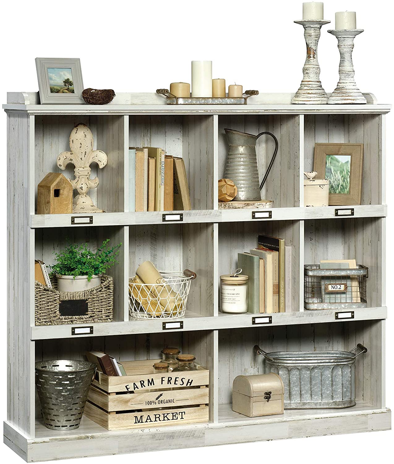 Bookshelf: Wooden Oak Finish Bookcase