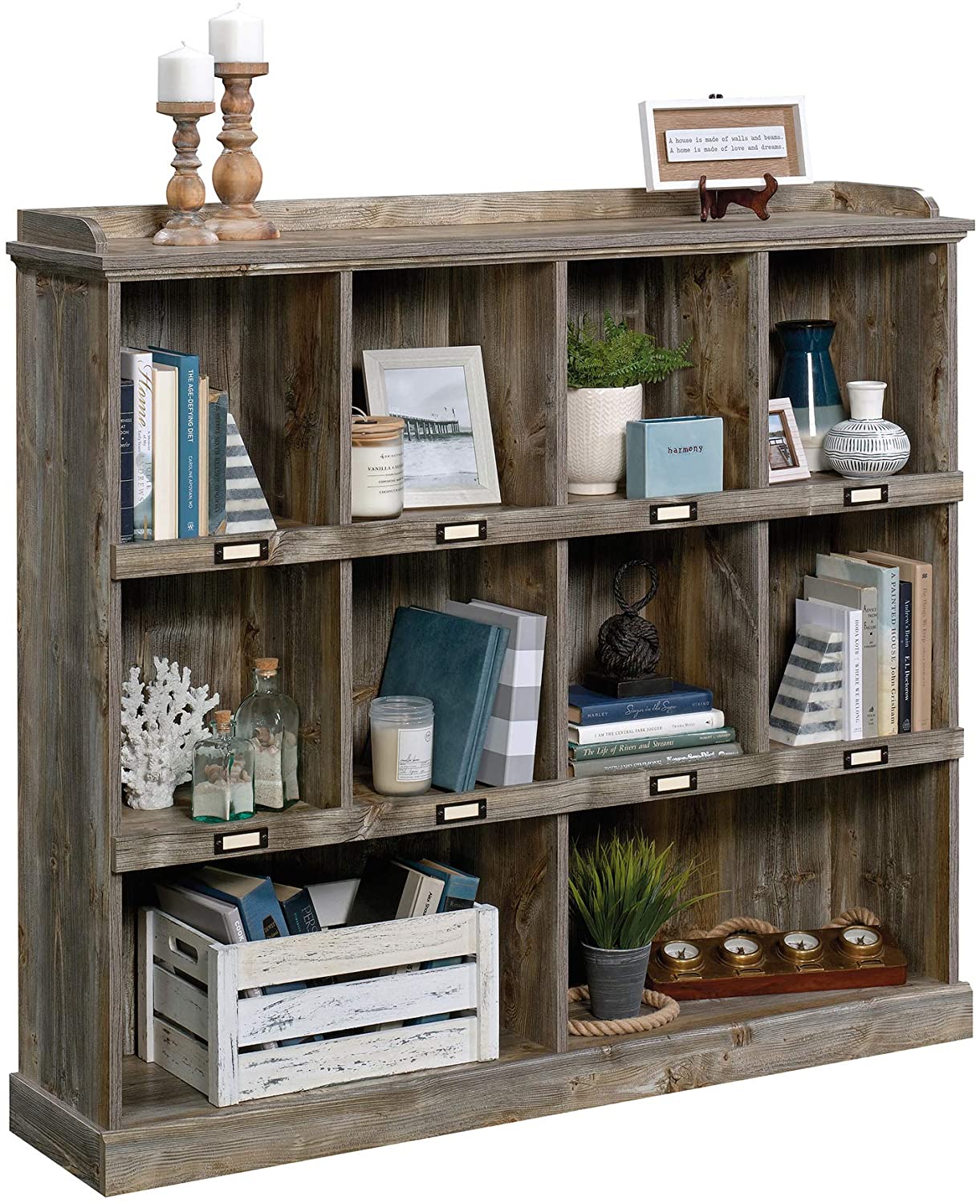 Bookshelf: Wooden Oak Finish Bookcase