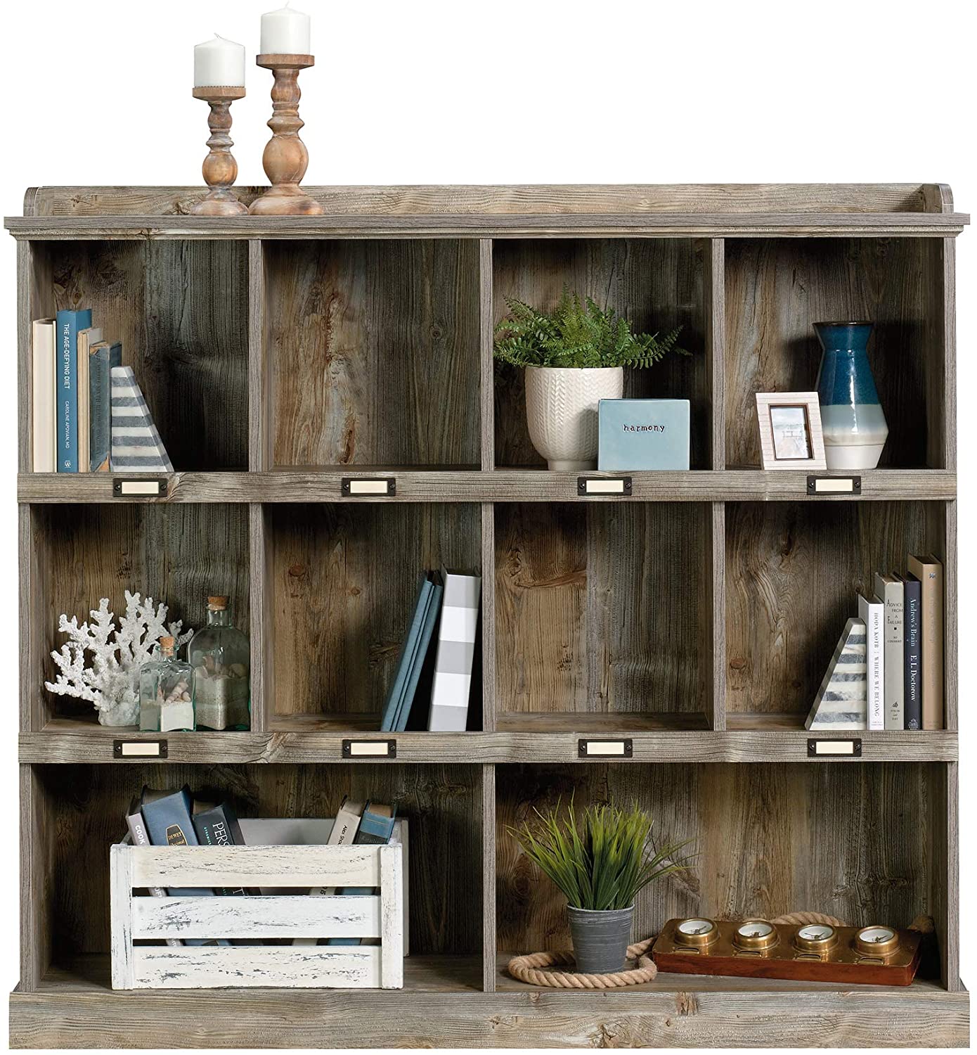 Bookshelf: Wooden Oak Finish Bookcase