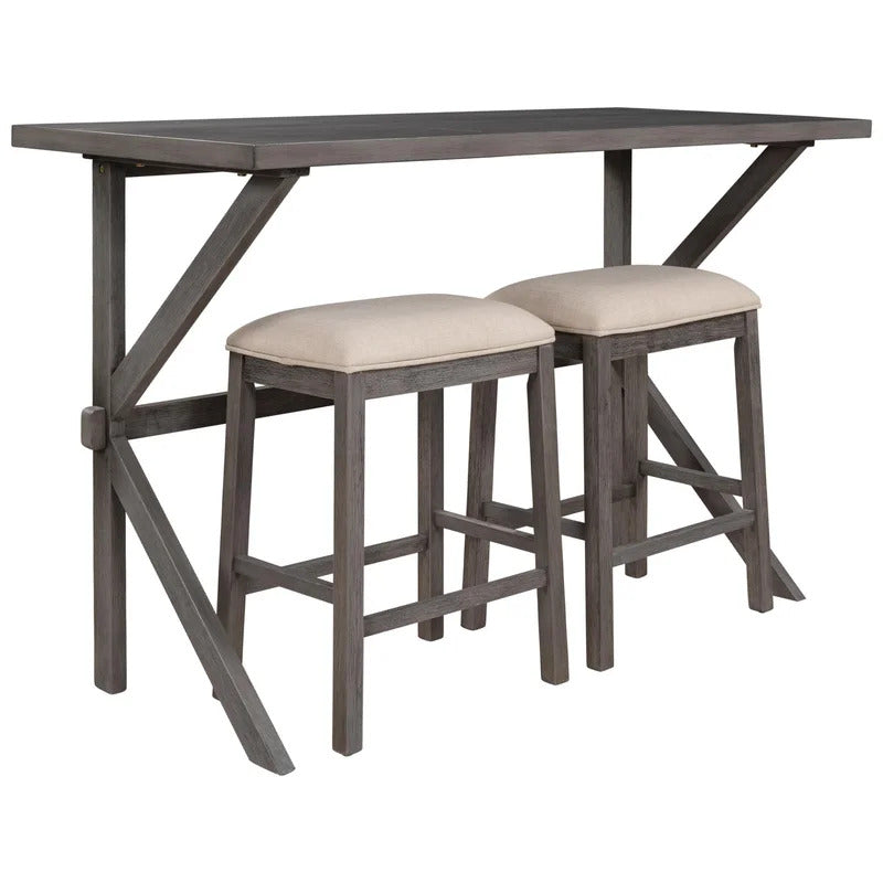Breakfast Table: 2 Seater Counter Height Dining Set
