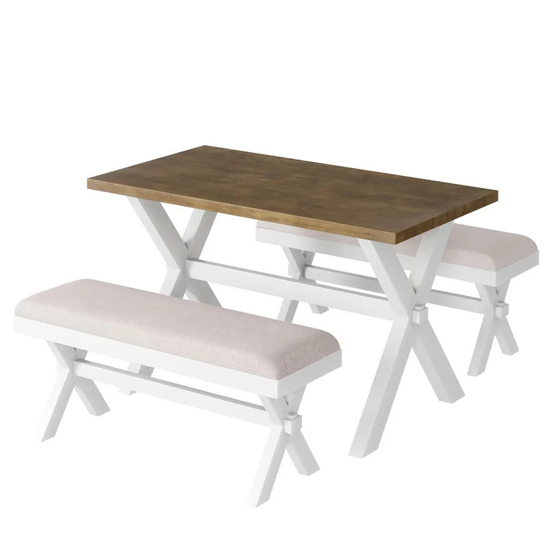 Breakfast Table: 4 Seater Wooden Dining Set