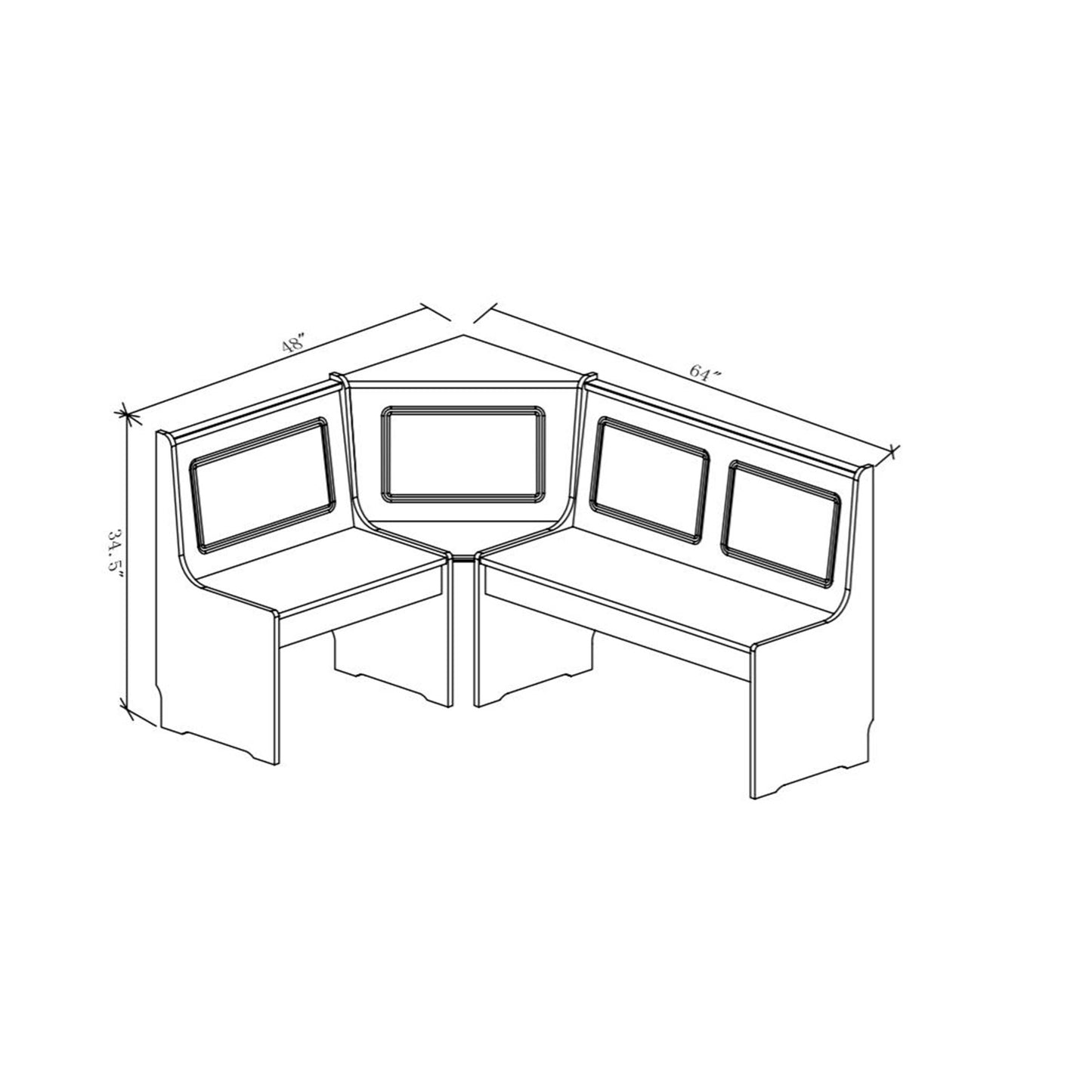 Breakfast Table: Breakfast Table with Bench Nook Set