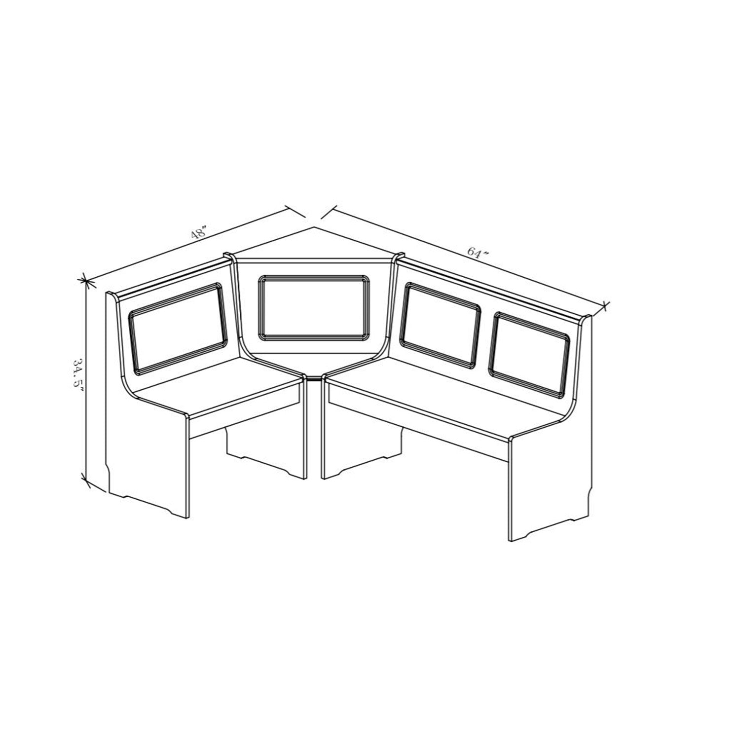 Breakfast Table: Breakfast Table with Bench Nook Set
