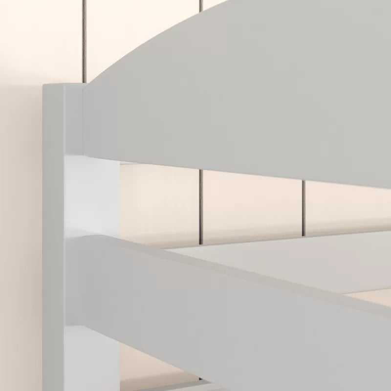Bunk Bed: White Wooden Bunk Bed