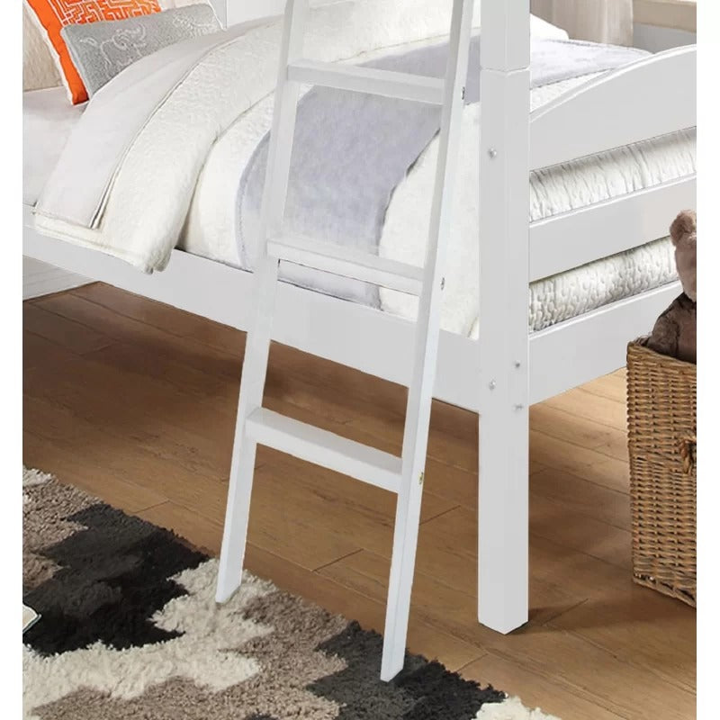 Bunk Bed: White Wooden Bunk Bed