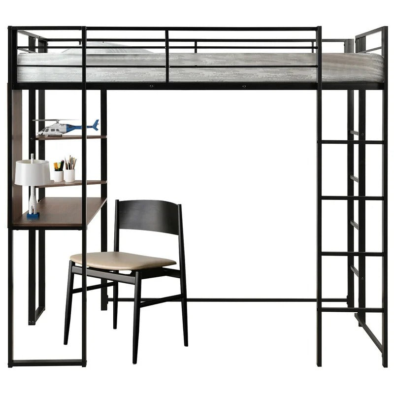 Bunk Bed: Modern Bunk Bed with Shelves