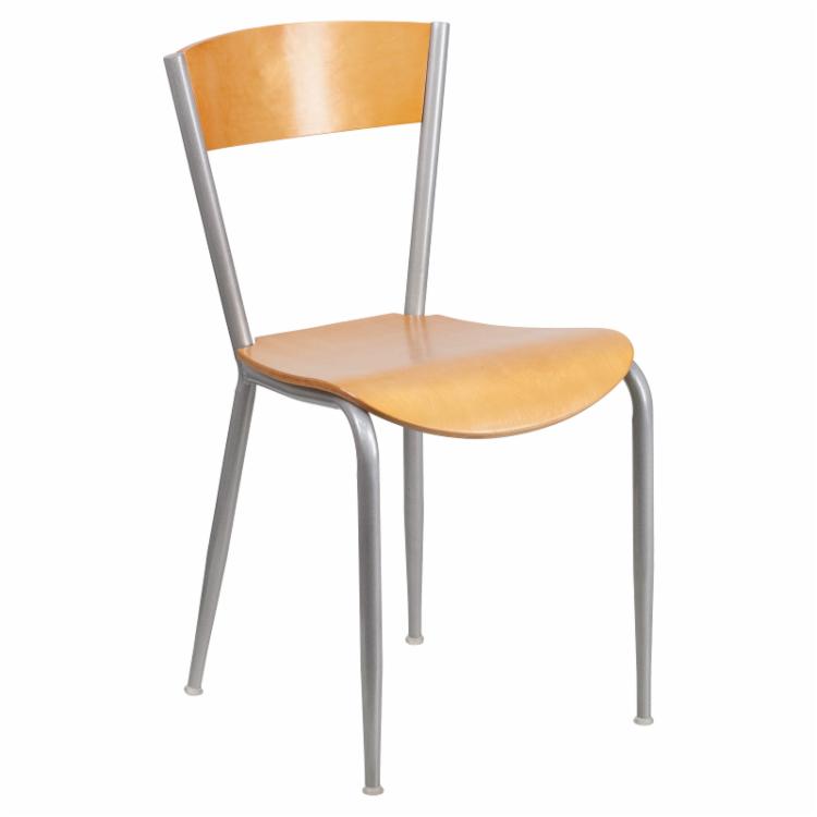 Cafe Chair: 19.5 in. Metal Restaurant Chair