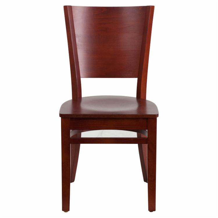 Cafe Chair: 8.25 in. Solid Back Restaurant Chair