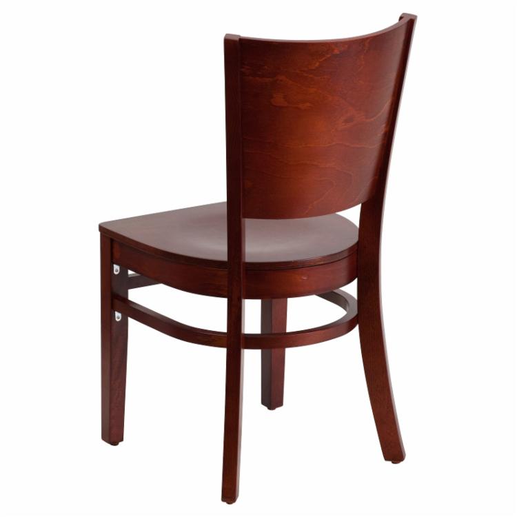 Cafe Chair: 8.25 in. Solid Back Restaurant Chair
