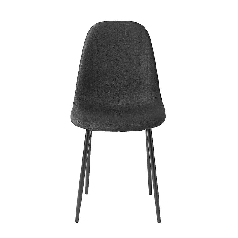 Cafe Chair: Black Upholstered Side Restaurant Chair