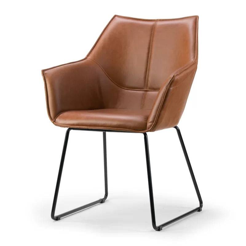 Cafe Chair: Brown Arm Chair, Restaurant Chair