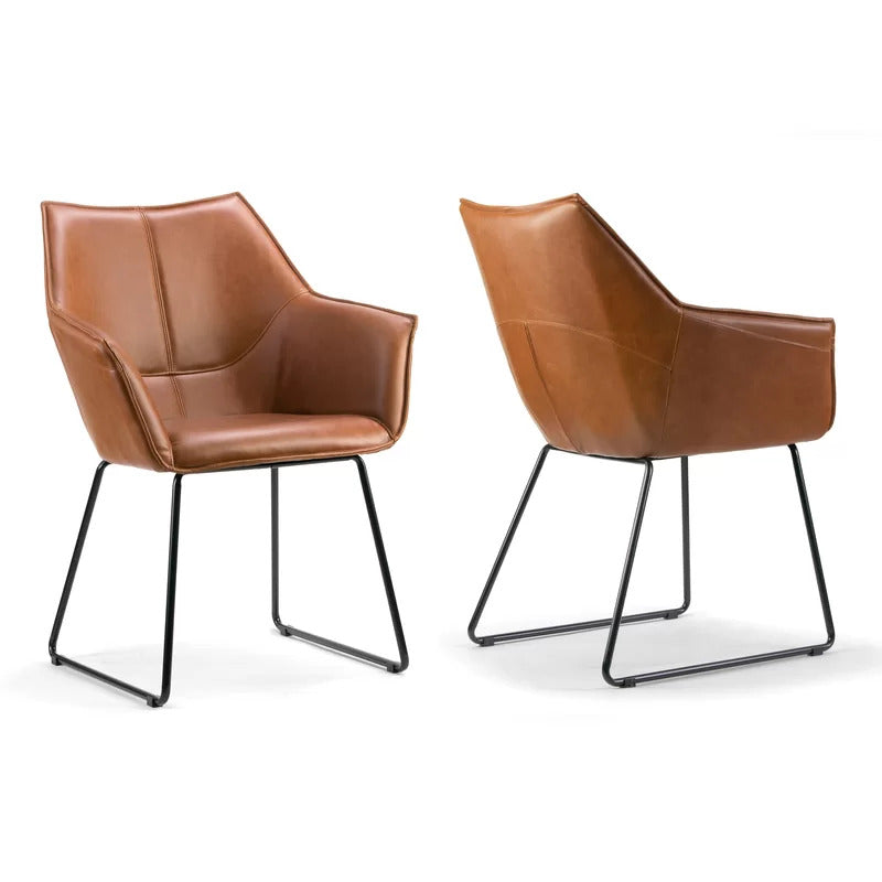 Cafe Chair: Brown Arm Chair, Restaurant Chair