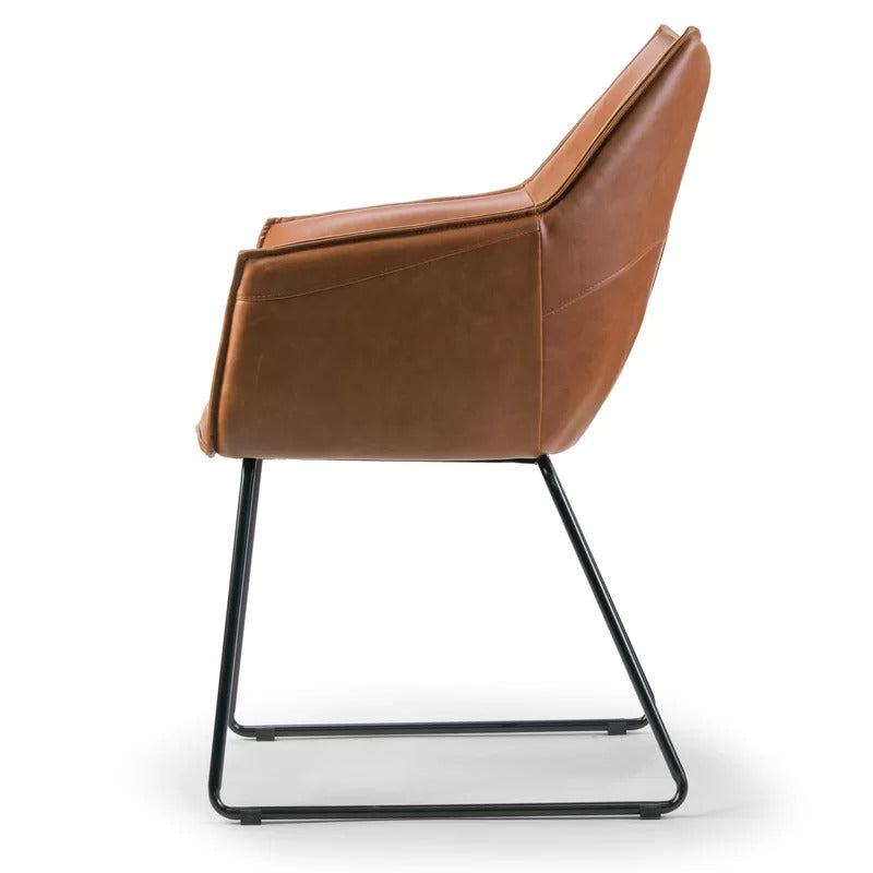 Cafe Chair: Brown Arm Chair, Restaurant Chair