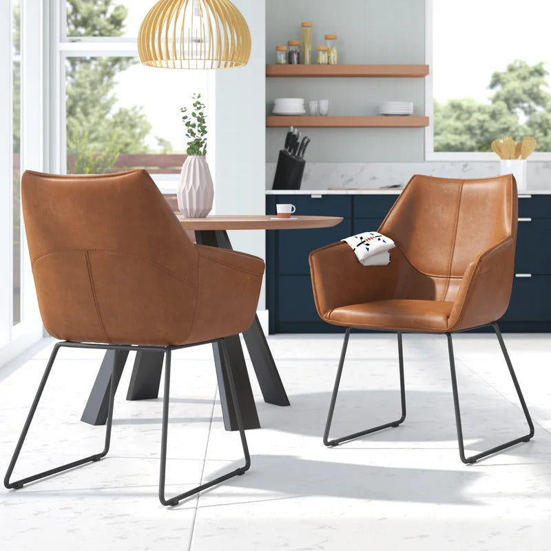 Cafe Chair: Brown Arm Chair, Restaurant Chair