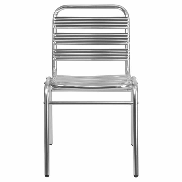 Cafe Chair: Slat Back Armless Restaurant Chair