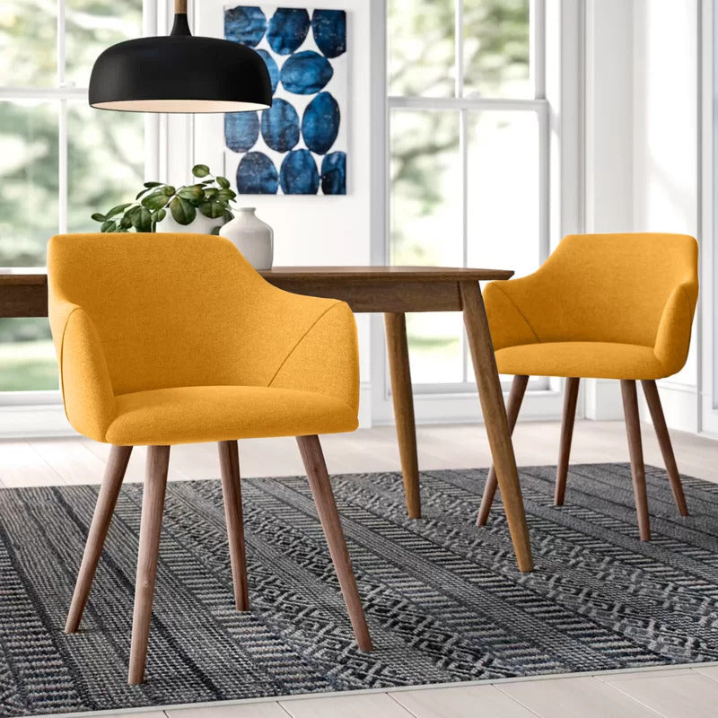 Cafe Chair: Upholstered Arm Restaurant Chair (Set of 2)