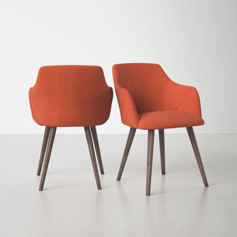 Cafe Chair: Upholstered Arm Restaurant Chair (Set of 2)