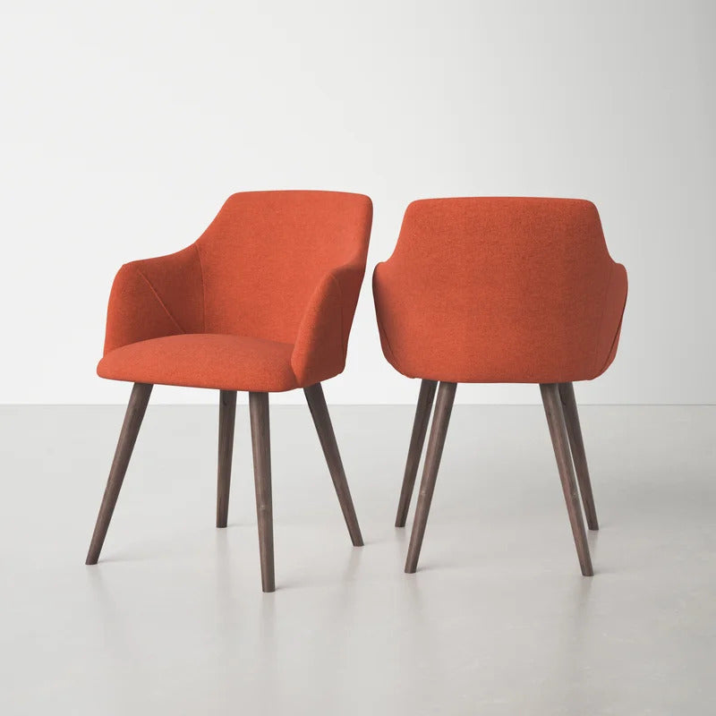 Cafe Chair: Upholstered Arm Restaurant Chair (Set of 2)