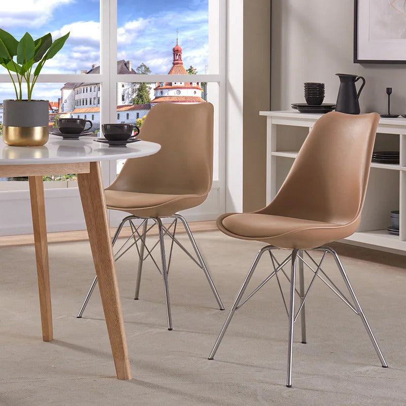 Cafe Chair: Upholstered Side Restaurant Chair (Set of 4)