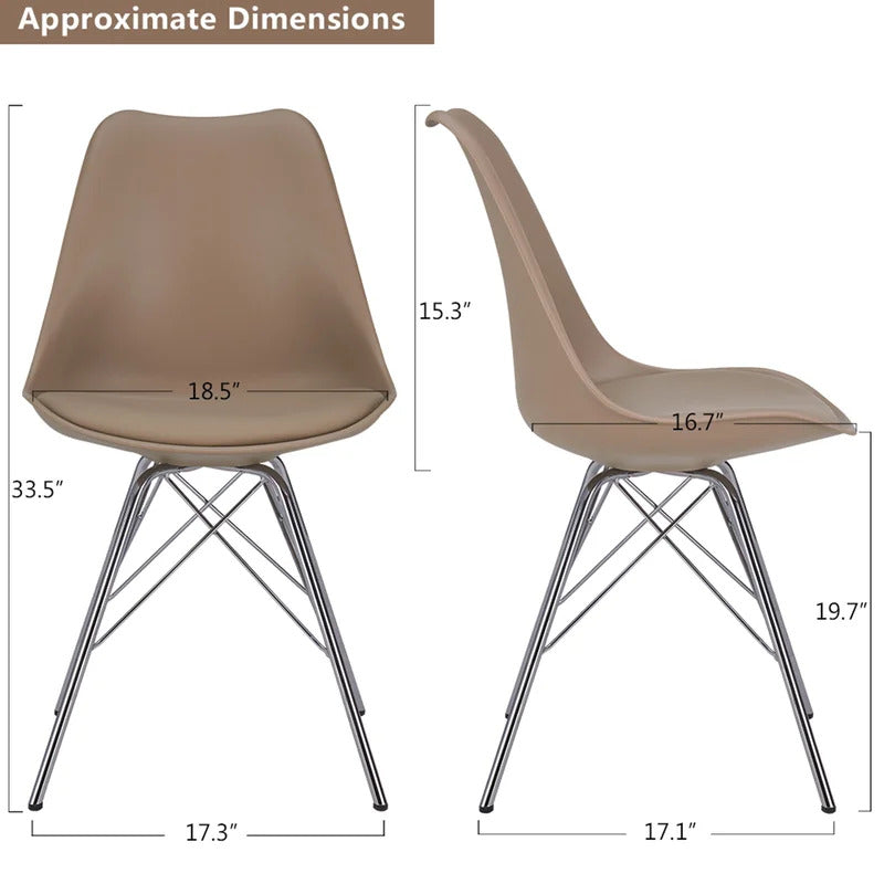 Cafe Chair: Upholstered Side Restaurant Chair (Set of 4)