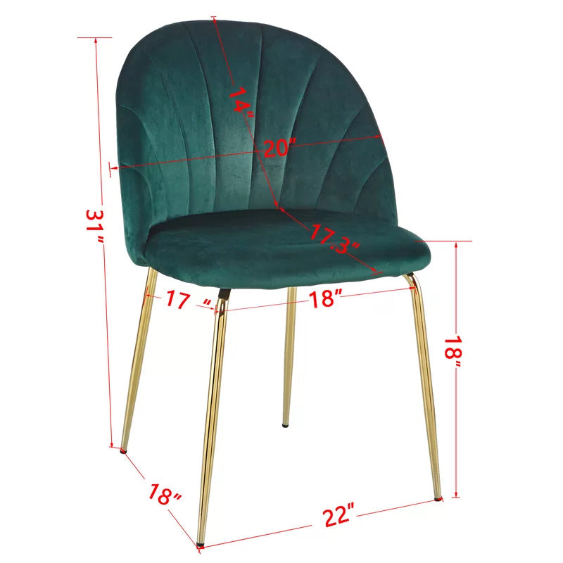 Cafe Chair: Velvet Restaurant Chair (Set of 2)