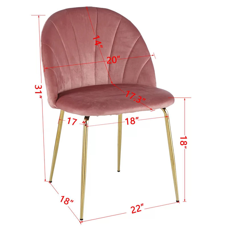 Cafe Chair: Velvet Restaurant Chair (Set of 2)