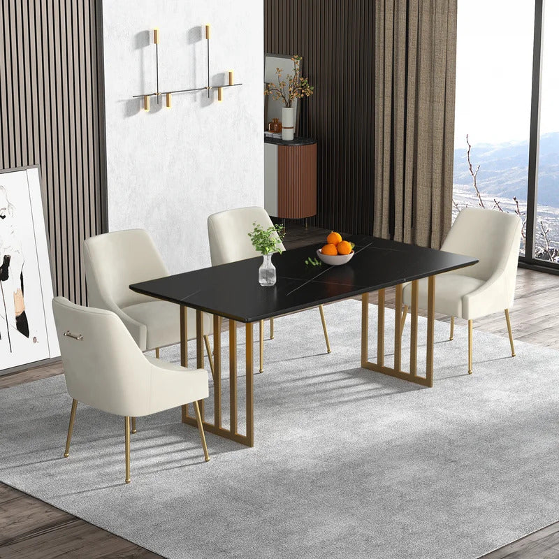 Cafe Chair: Velvet Wingback Restaurant Chair (Set of 2)