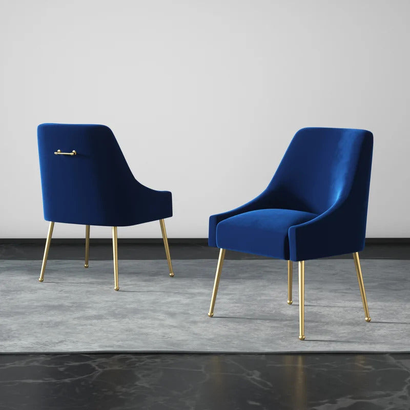 Cafe Chair: Velvet Wingback Restaurant Chair (Set of 2)