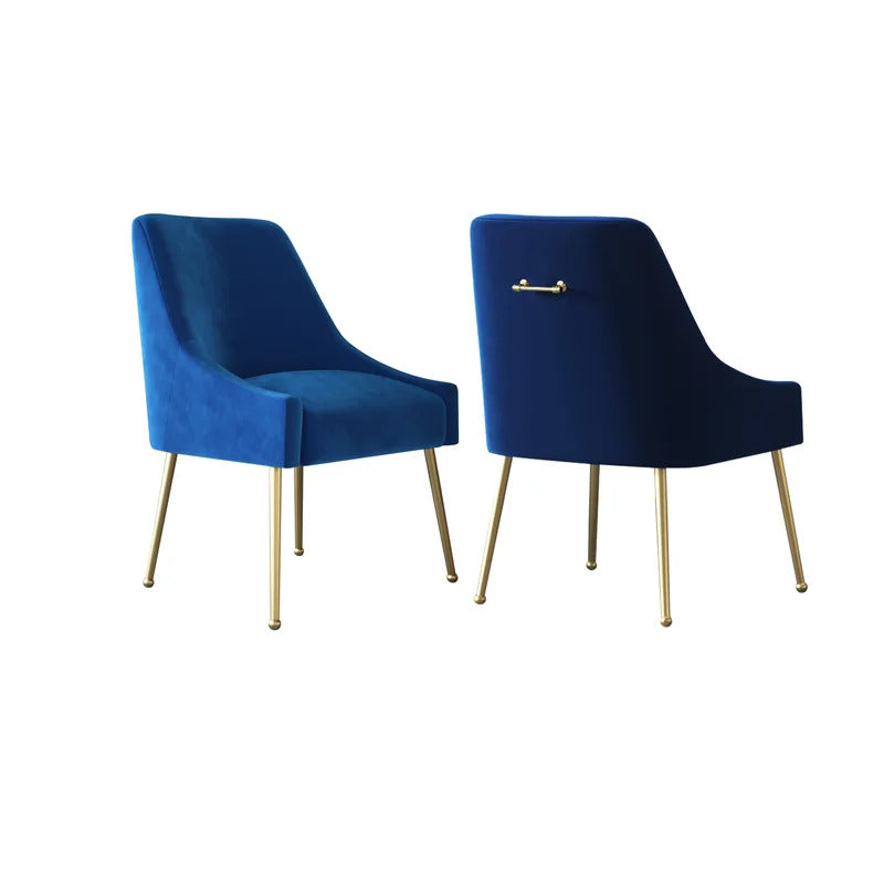 Cafe Chair: Velvet Wingback Restaurant Chair (Set of 2)