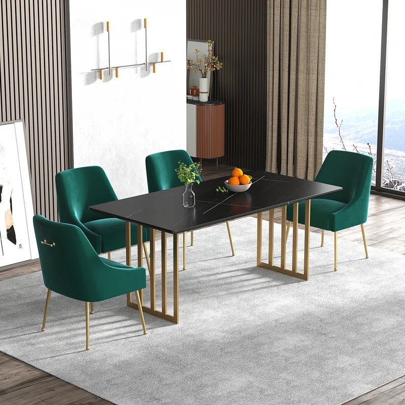 Cafe Chair: Velvet Wingback Restaurant Chair (Set of 2)