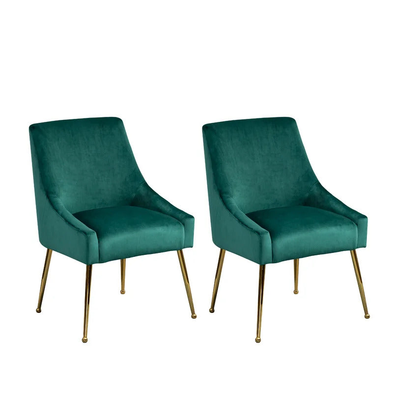 Cafe Chair: Velvet Wingback Restaurant Chair (Set of 2)