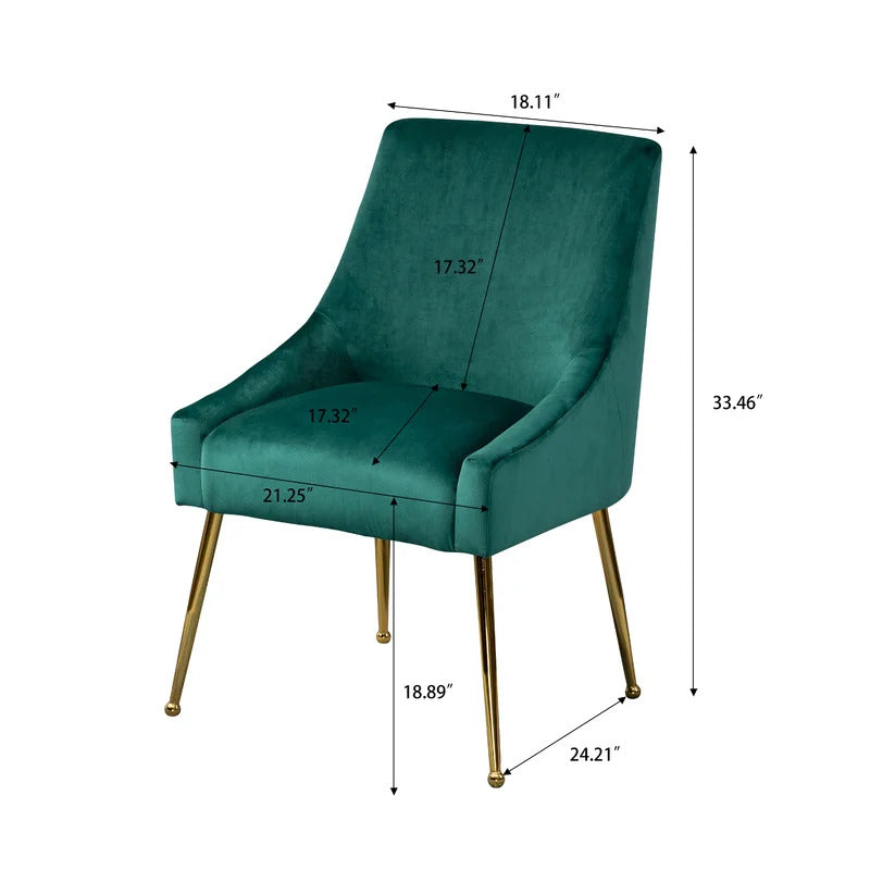 Cafe Chair: Velvet Wingback Restaurant Chair (Set of 2)