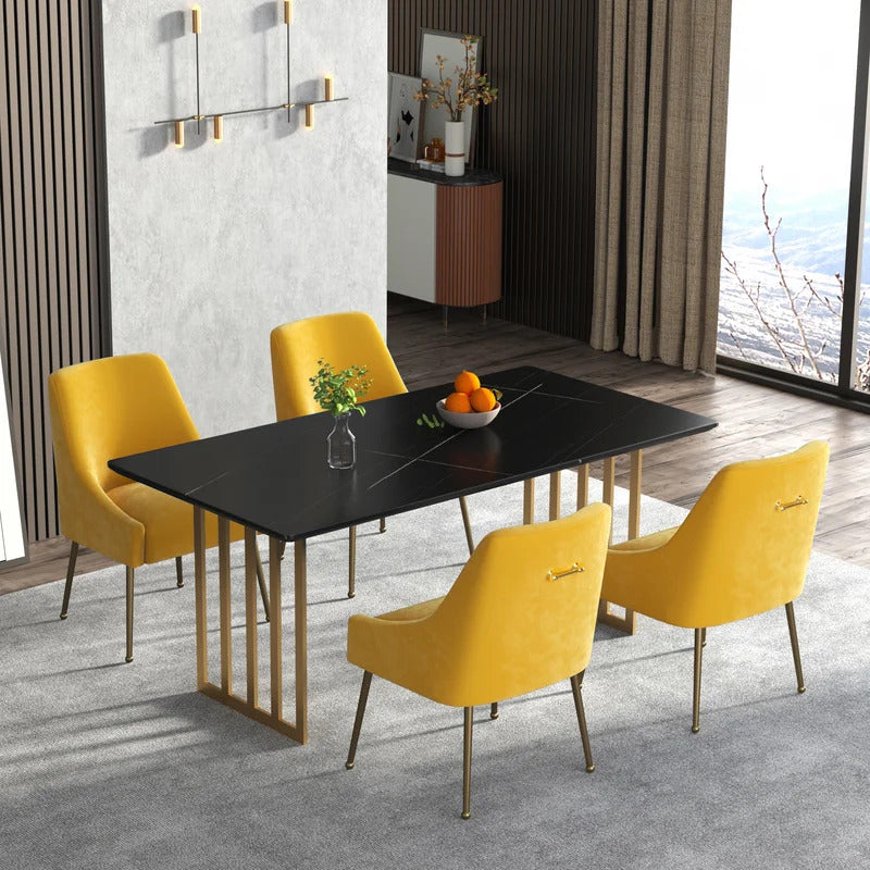 Cafe Chair: Velvet Wingback Restaurant Chair (Set of 2)