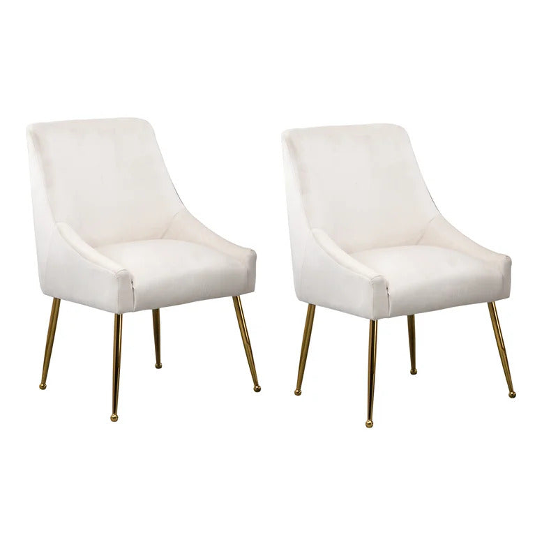 Cafe Chair: Velvet Wingback Restaurant Chair (Set of 2)