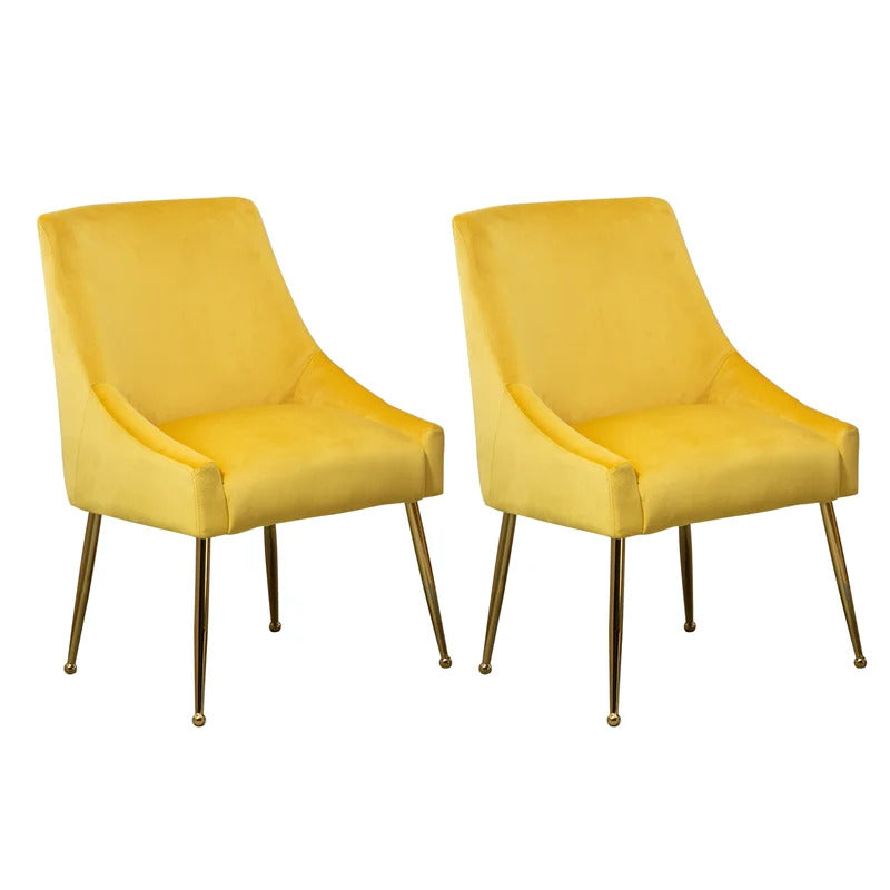 Cafe Chair: Velvet Wingback Restaurant Chair (Set of 2)