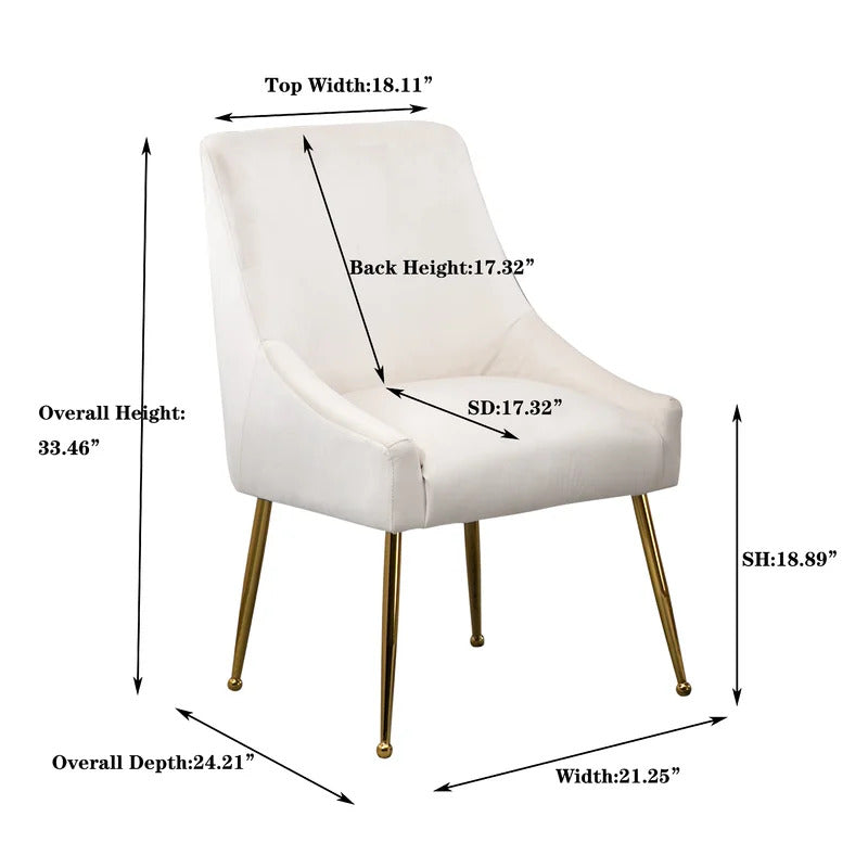 Cafe Chair: Velvet Wingback Restaurant Chair (Set of 2)