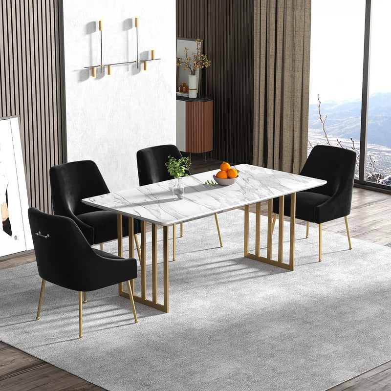 Cafe Chair: Velvet Wingback Restaurant Chair (Set of 2)