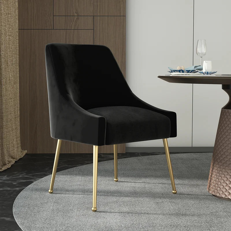 Cafe Chair: Velvet Wingback Restaurant Chair (Set of 2)