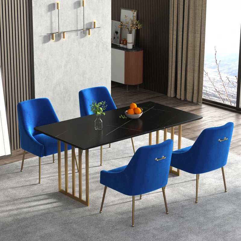 Cafe Chair: Velvet Wingback Restaurant Chair (Set of 2)