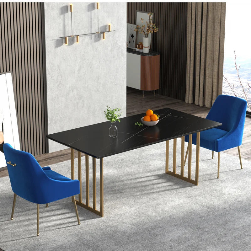 Cafe Chair: Velvet Wingback Restaurant Chair (Set of 2)