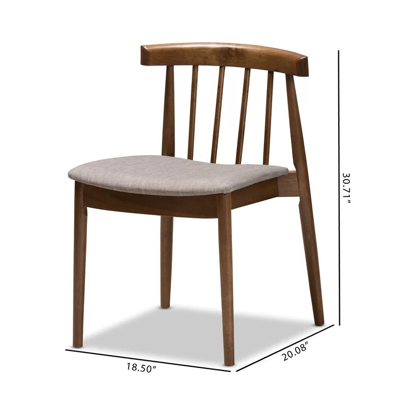Cafe Chair: Walnut Slat Back Restaurant Chair (Set of 2)