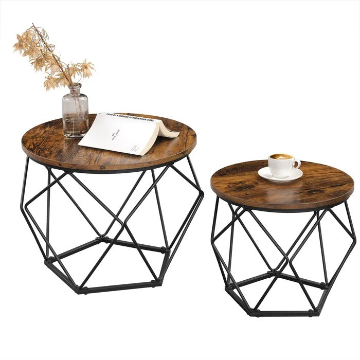 Center Table: 2 Piece Bunching Coffee Table Sets